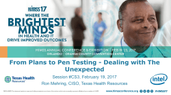From Plans to Pen Testing - Dealing with The Unexpected