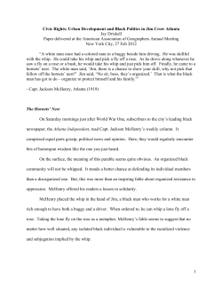 1 Civic Rights: Urban Development and Black Politics in Jim Crow