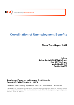 Coordination of Unemployment Benefits