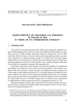 Piotr Kosowski*, Edyta Mikołajczak* CHARACTERISTICS OF