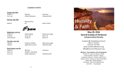 May 29, 2016 Second Sunday of Pentecost