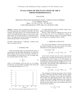 evaluation of sine wave tests of adc`s from windowed data