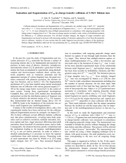 Ionization and fragmentation of C60 in charge