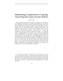 Maintaining Competition in Copying: Narrowing the Scope of Gene