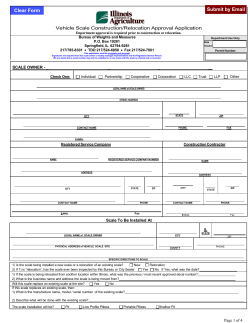 Vehicle Scale Construction/Relocation Approval Application