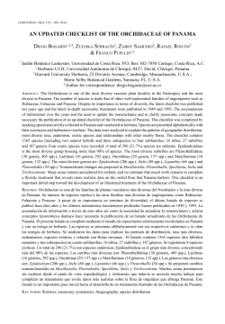 AN UPDATED CHECKLIST OF THE ORCHIDACEAE OF PANAMA