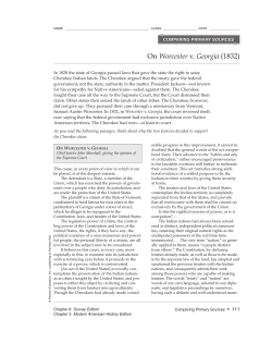 On Worcester v. Georgia