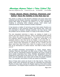 Teeja, Dassei, Bissei, Chalissa, Chammei, and Salina