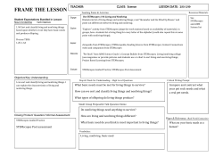 FRAME THE LESSON