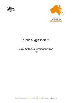 People for Nuclear Disarmament (WA) [PDF 146KB]