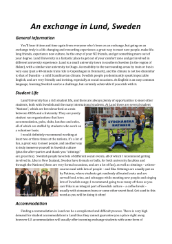 An exchange in Lund, Sweden