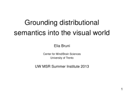 Grounding distributional semantics into the visual world
