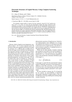 Electronic Structure of Liquid Mercury Using Compton Scattering