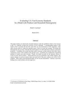 Evaluating U.S. Fuel Economy Standards In a Model with Producer