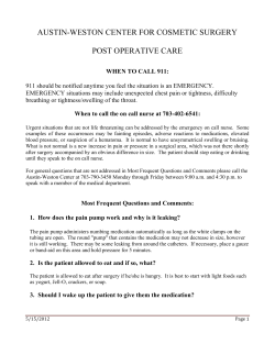 austin-weston center for cosmetic surgery post operative care