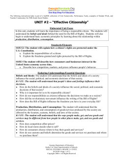 Unit 2 - Effective Citizenship