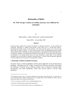 Rationality of Belief
