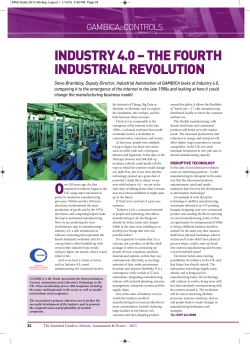 industry 4.0 &ndash; the fourth industrial revolution