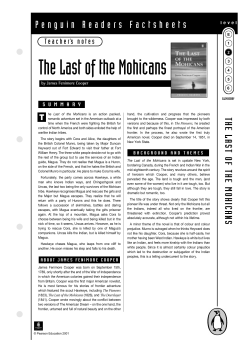 The Last of the Mohicans - Pearson English Language Teaching!