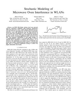 Stochastic Modeling of Microwave Oven Interference in WLANs