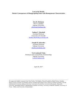 Lost in the Details: Market Consequences of