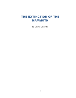 The Extinction of the Mammoth
