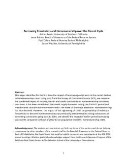Borrowing Constraints and Homeownership over the Recent Cycle