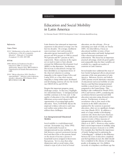 Education and Social Mobility in Latin America