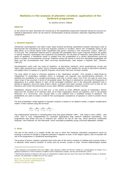 Statistics in the analysis of phonetic variation