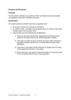 Preamble This document is intended as a summary of the most