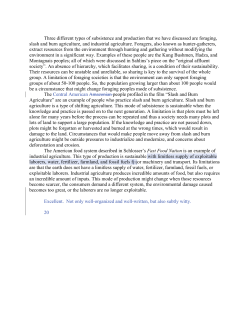 Three different types of subsistence and production that we have