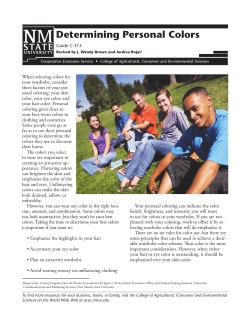 Determining Personal Colors - College of Agricultural, Consumer