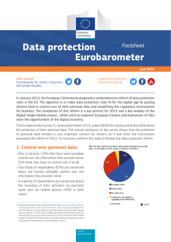 Data protection Eurobarometer - Factsheet