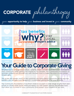 Corporate Giving - Community Foundation of Southern Indiana