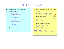 Physic 231 Lecture 10