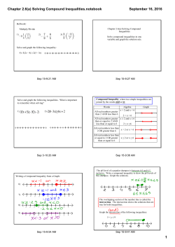 Chapter 2.6(a) Solving Compound Inequalities.notebook
