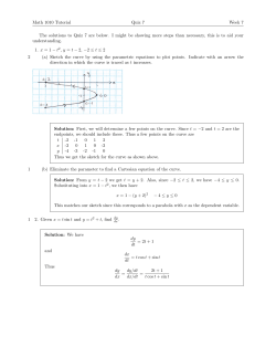 Math 1010 Tutorial Quiz 7 Week 7 The solutions to Quiz 7 are below