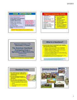 EXAM INFORMATION The American Heartland: What is a Heartland