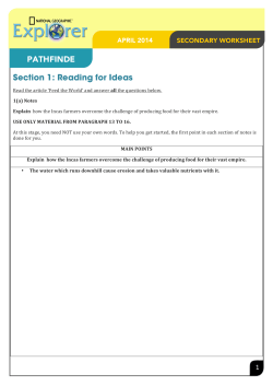 Section 1: Reading for Ideas PATHFINDE R