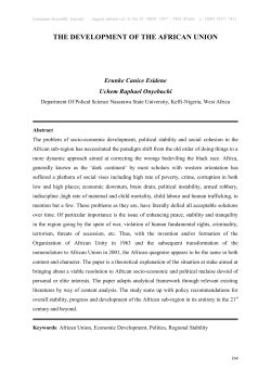 the development of the african union