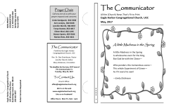 May 2017 Communicator - Eagle Harbor Congregational Church