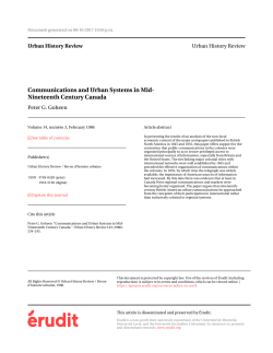 Communications and Urban Systems in Mid