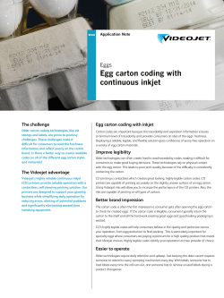 Egg carton coding with continuous inkjet