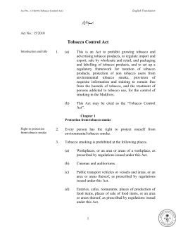Tobacco Control Act