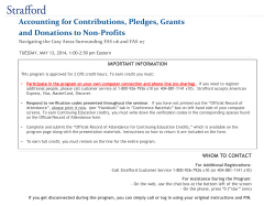 Accounting for Contributions, Pledges, Grants