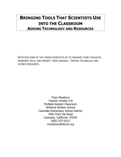 bringing tools that scientists use into the classroom