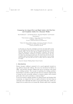 Comparing Arc-shaped Feet and Rigid Ankles with Flat Feet and