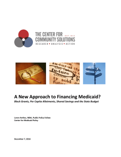 A New Approach to Financing Medicaid?