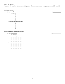 Exam 3 245 practice Disclaimer. The actual test does not mirror this