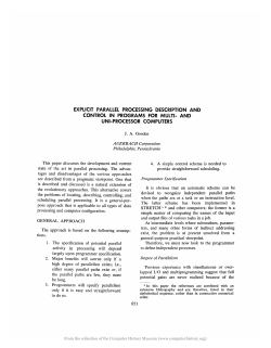 explicit parallel processing description and control in programs for